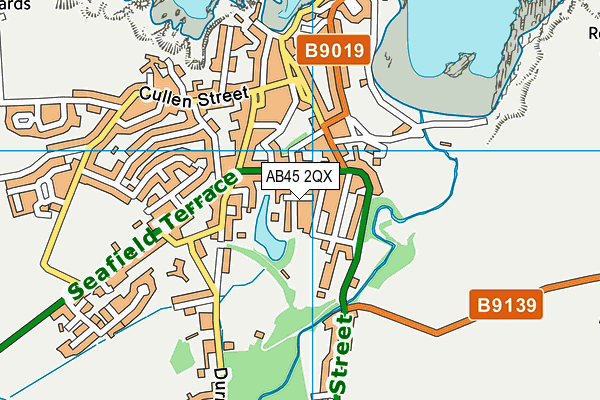 AB45 2QX map - OS VectorMap District (Ordnance Survey)