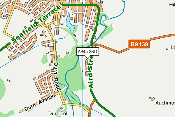 AB45 2RD map - OS VectorMap District (Ordnance Survey)