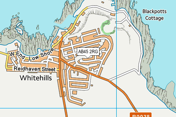 AB45 2RG map - OS VectorMap District (Ordnance Survey)