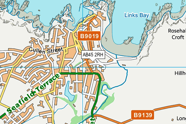 AB45 2RH map - OS VectorMap District (Ordnance Survey)