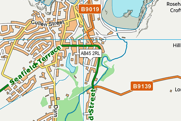 AB45 2RL map - OS VectorMap District (Ordnance Survey)
