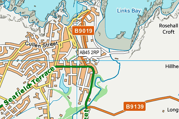 AB45 2RP map - OS VectorMap District (Ordnance Survey)