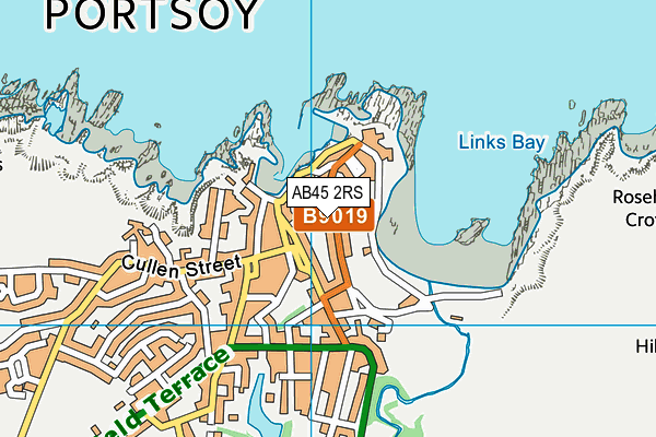 AB45 2RS map - OS VectorMap District (Ordnance Survey)