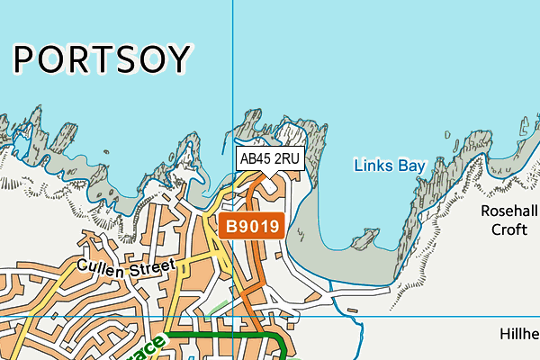 AB45 2RU map - OS VectorMap District (Ordnance Survey)
