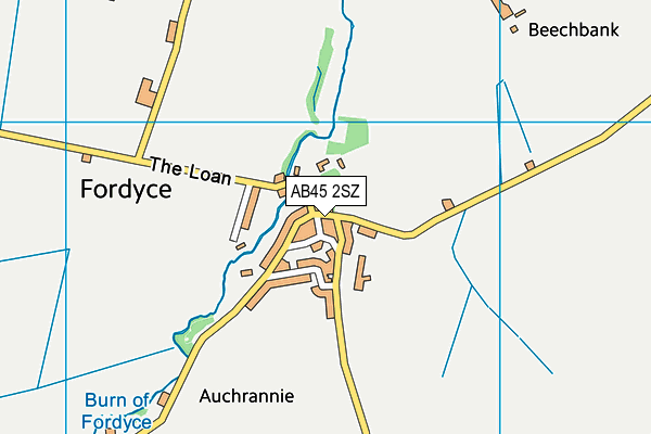 AB45 2SZ map - OS VectorMap District (Ordnance Survey)