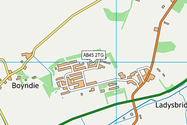 AB45 2TG map - OS VectorMap District (Ordnance Survey)