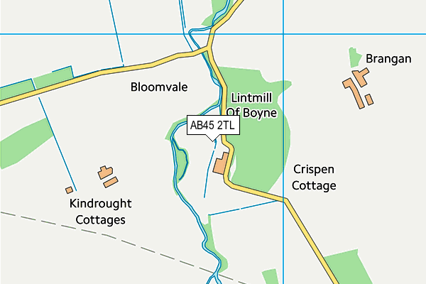AB45 2TL map - OS VectorMap District (Ordnance Survey)