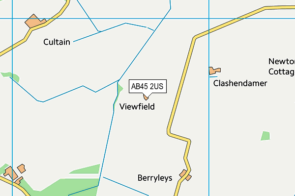 AB45 2US map - OS VectorMap District (Ordnance Survey)