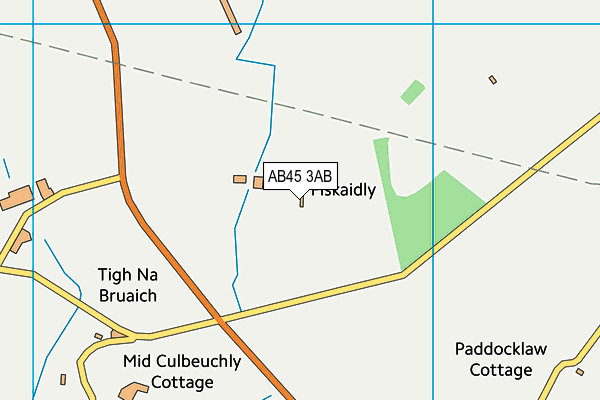AB45 3AB map - OS VectorMap District (Ordnance Survey)