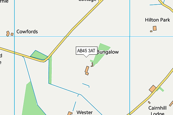 AB45 3AT map - OS VectorMap District (Ordnance Survey)