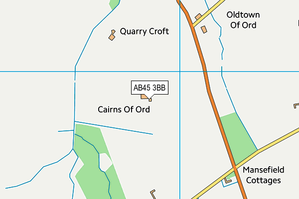 AB45 3BB map - OS VectorMap District (Ordnance Survey)