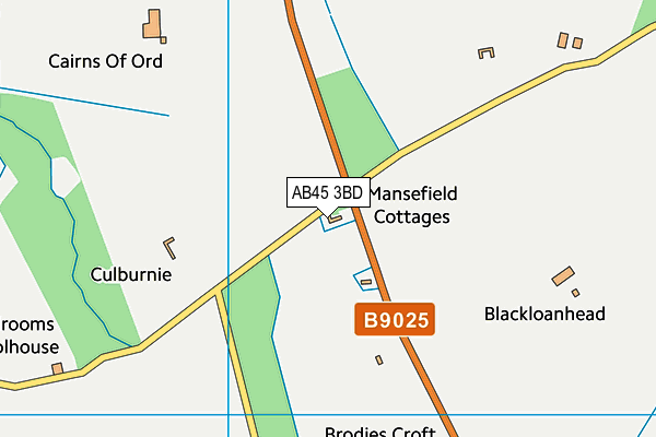 AB45 3BD map - OS VectorMap District (Ordnance Survey)