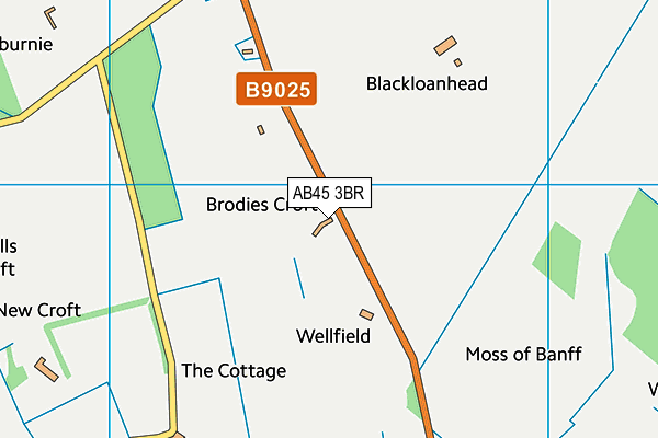 AB45 3BR map - OS VectorMap District (Ordnance Survey)
