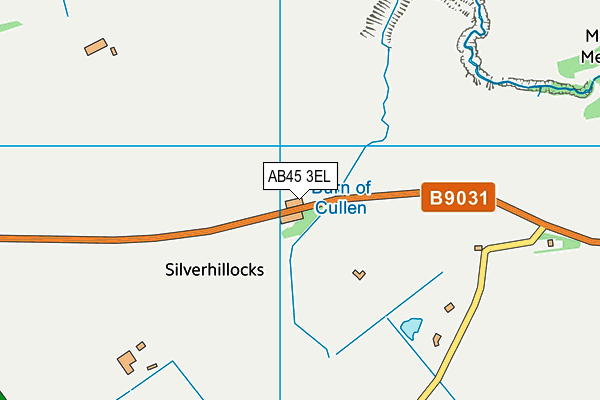 AB45 3EL map - OS VectorMap District (Ordnance Survey)