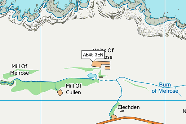 AB45 3EN map - OS VectorMap District (Ordnance Survey)