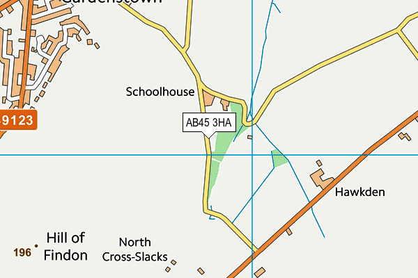 AB45 3HA map - OS VectorMap District (Ordnance Survey)