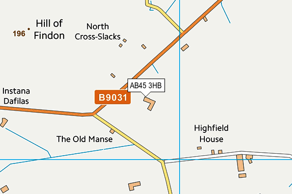 AB45 3HB map - OS VectorMap District (Ordnance Survey)