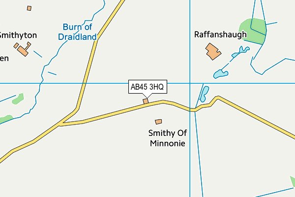 AB45 3HQ map - OS VectorMap District (Ordnance Survey)
