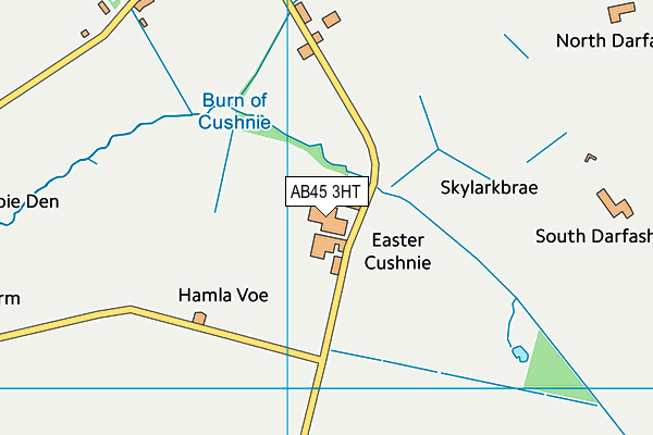 AB45 3HT map - OS VectorMap District (Ordnance Survey)