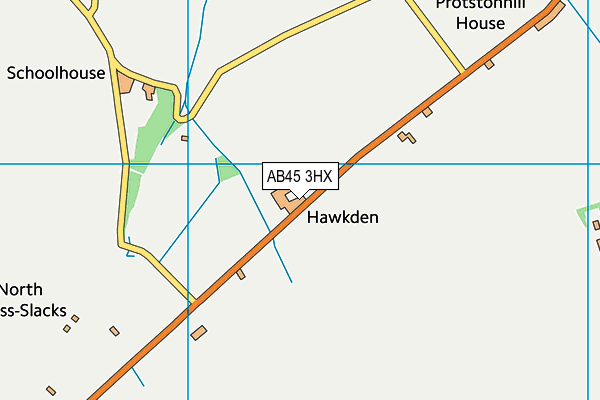 AB45 3HX map - OS VectorMap District (Ordnance Survey)
