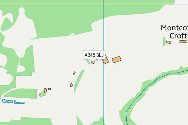 AB45 3LJ map - OS VectorMap District (Ordnance Survey)