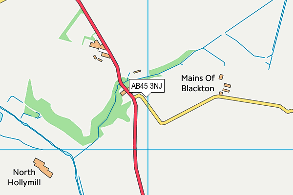 AB45 3NJ map - OS VectorMap District (Ordnance Survey)
