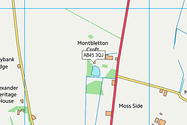 AB45 3QJ map - OS VectorMap District (Ordnance Survey)