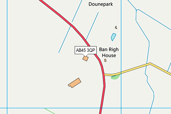 AB45 3QP map - OS VectorMap District (Ordnance Survey)