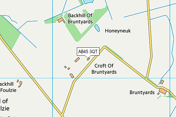 AB45 3QT map - OS VectorMap District (Ordnance Survey)