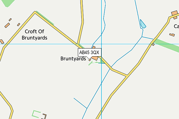 AB45 3QX map - OS VectorMap District (Ordnance Survey)