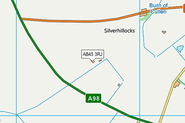 AB45 3RJ map - OS VectorMap District (Ordnance Survey)