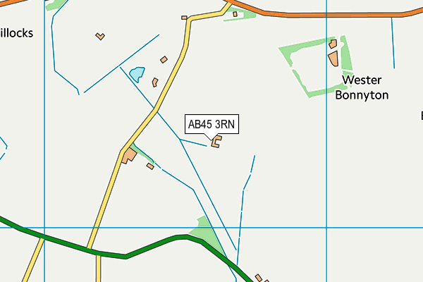 AB45 3RN map - OS VectorMap District (Ordnance Survey)
