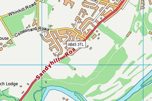 AB45 3TL map - OS VectorMap District (Ordnance Survey)