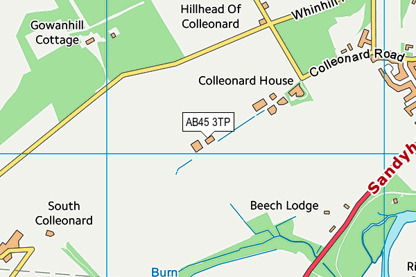 AB45 3TP map - OS VectorMap District (Ordnance Survey)