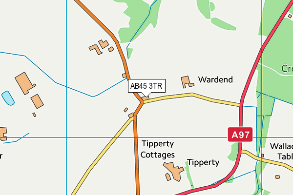 AB45 3TR map - OS VectorMap District (Ordnance Survey)