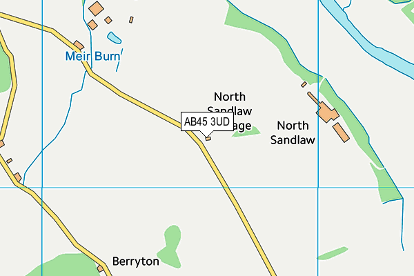 AB45 3UD map - OS VectorMap District (Ordnance Survey)