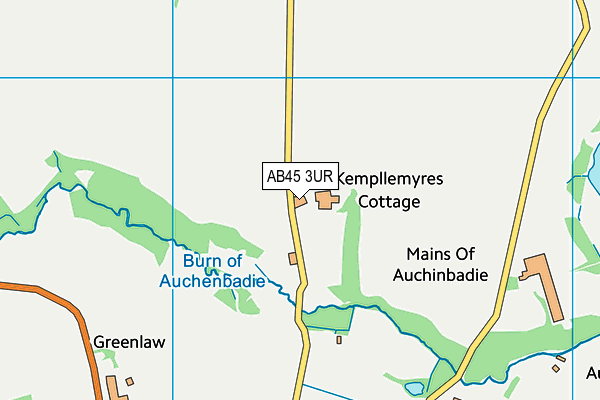 AB45 3UR map - OS VectorMap District (Ordnance Survey)
