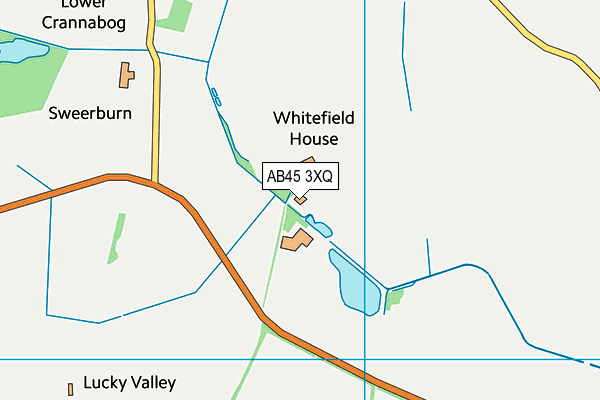 AB45 3XQ map - OS VectorMap District (Ordnance Survey)