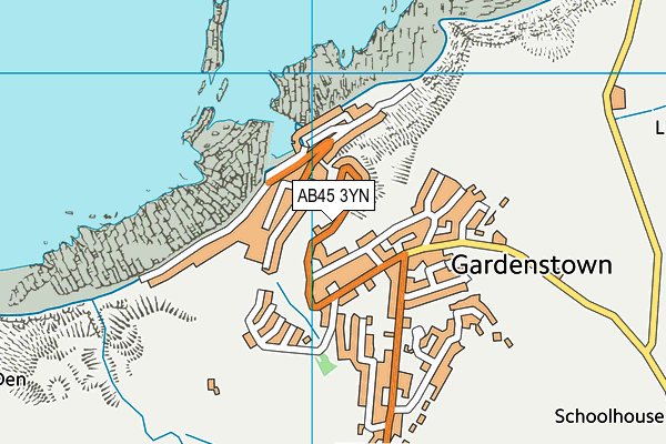 AB45 3YN map - OS VectorMap District (Ordnance Survey)