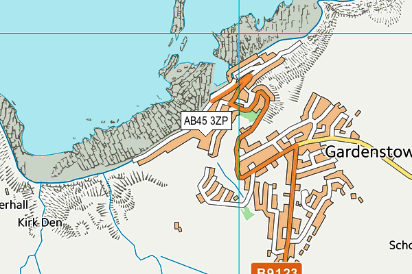 AB45 3ZP map - OS VectorMap District (Ordnance Survey)
