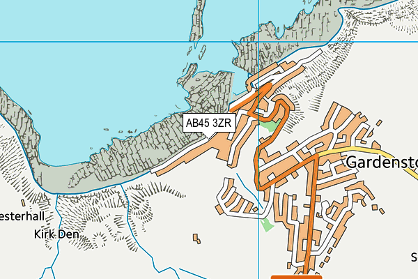 AB45 3ZR map - OS VectorMap District (Ordnance Survey)