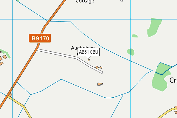 AB51 0BU map - OS VectorMap District (Ordnance Survey)