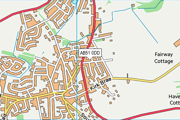 AB51 0DD map - OS VectorMap District (Ordnance Survey)