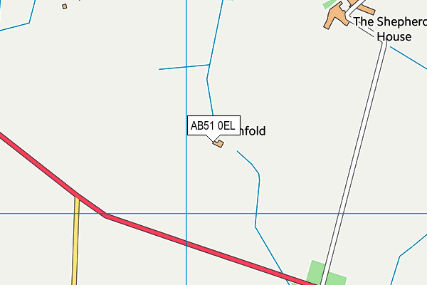 AB51 0EL map - OS VectorMap District (Ordnance Survey)