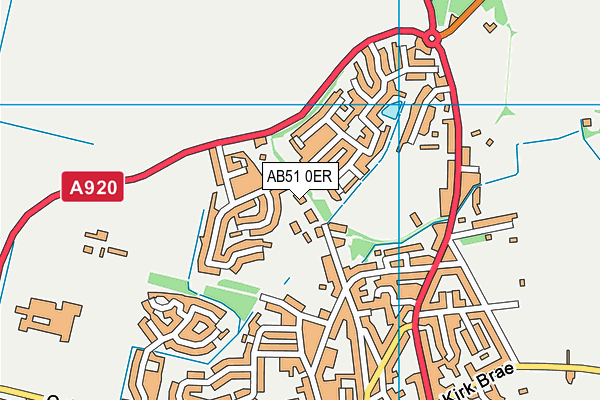 AB51 0ER map - OS VectorMap District (Ordnance Survey)