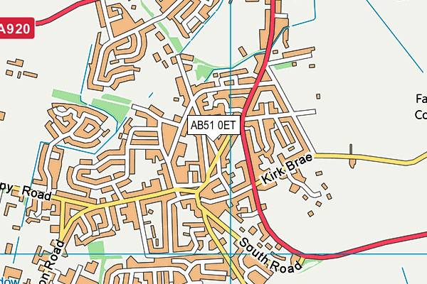 AB51 0ET map - OS VectorMap District (Ordnance Survey)