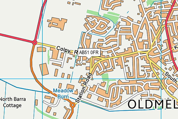 AB51 0FR map - OS VectorMap District (Ordnance Survey)