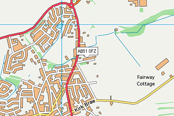 AB51 0FZ map - OS VectorMap District (Ordnance Survey)