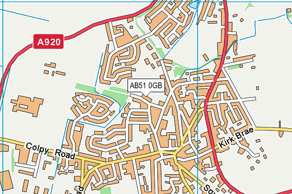 AB51 0GB map - OS VectorMap District (Ordnance Survey)