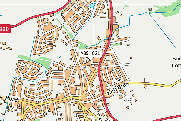 AB51 0GL map - OS VectorMap District (Ordnance Survey)